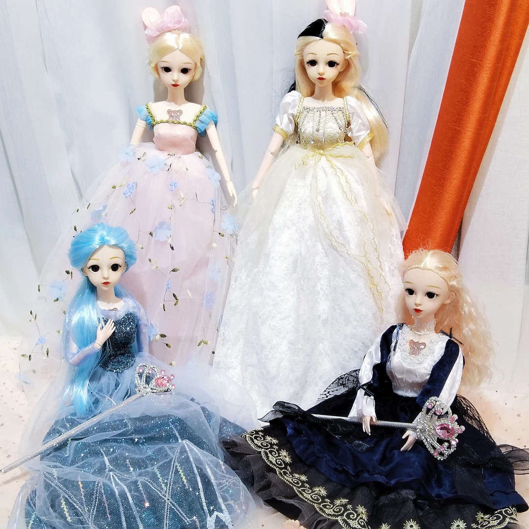 嘛哩屋超大号60厘米芭比娃娃带灯光音乐故事可动关节换衣服