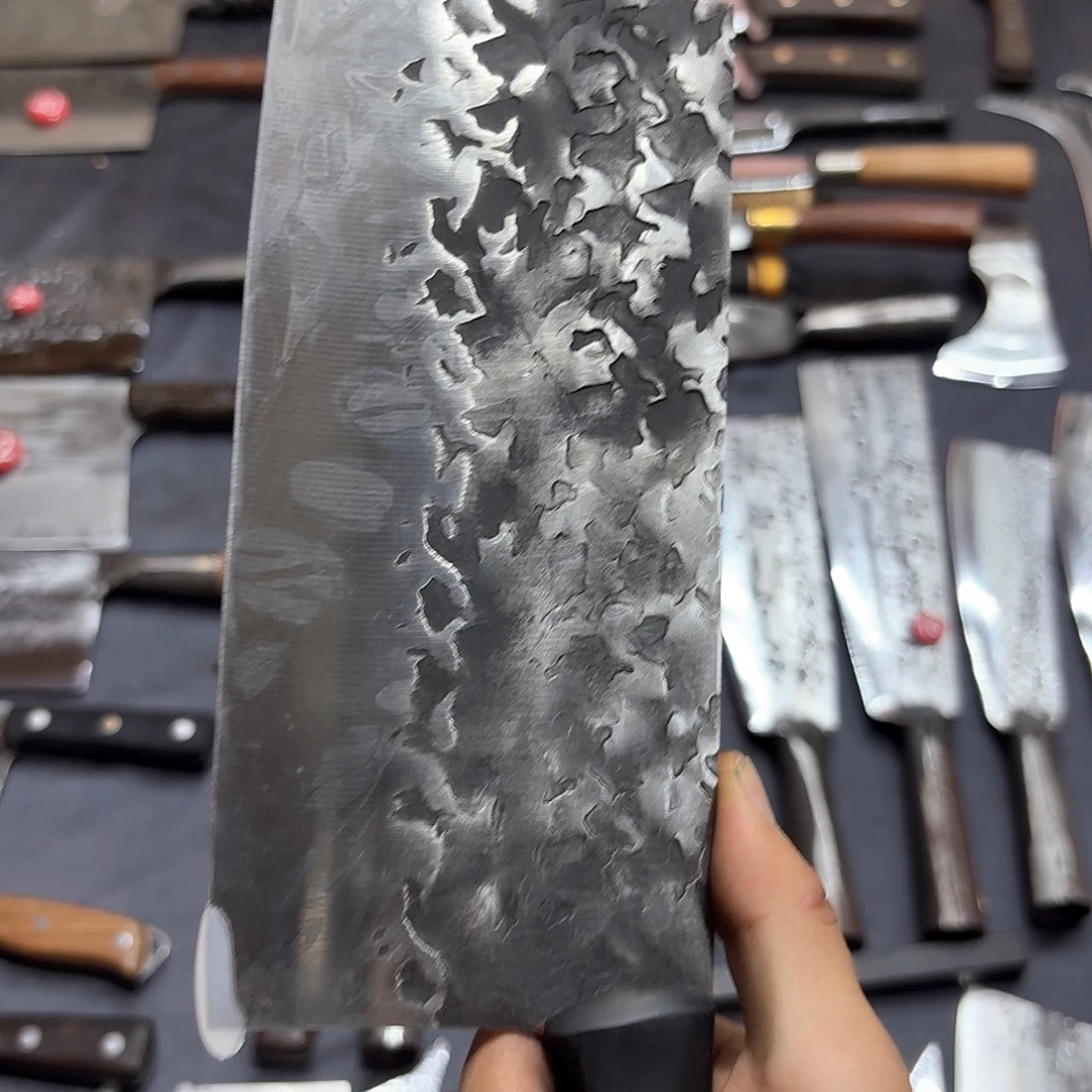 高碳锰钢云南阿老表手工锻打家用刀
