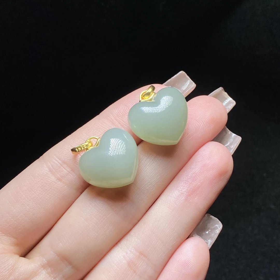 【小北珠宝】S925银和田玉吊坠约16*17mm【多样性发一】12-BH02X1871