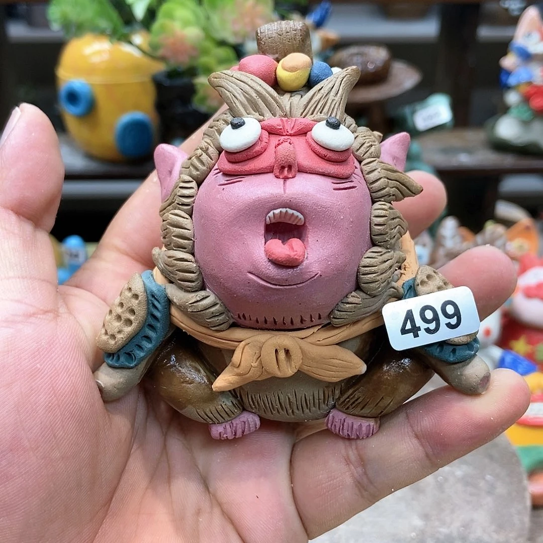 摆件直播间手工抽象陶瓷摆件微瑕499