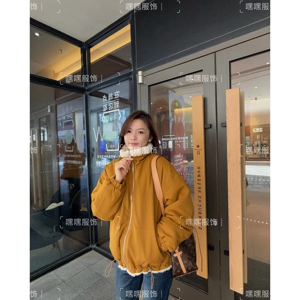 HEIHEI【杂志社】文艺范两面穿~不怕寒冬超保暖定制拼色派克服外套