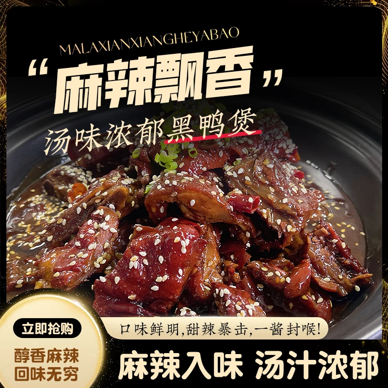 黑鸭煲香甜辣干锅自带调味料商用武汉风味麻辣甜卤香720g 下酒菜