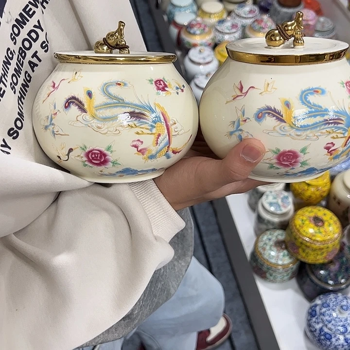茶叶罐陶瓷家用储物罐瑕疵福利品介意勿拍