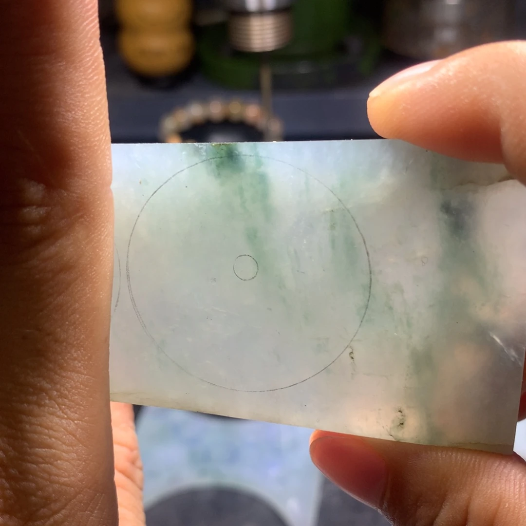 浅***蓝定制翡翠未镶嵌翡翠