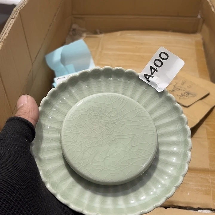 瓷片茶摆件工艺品摆件666