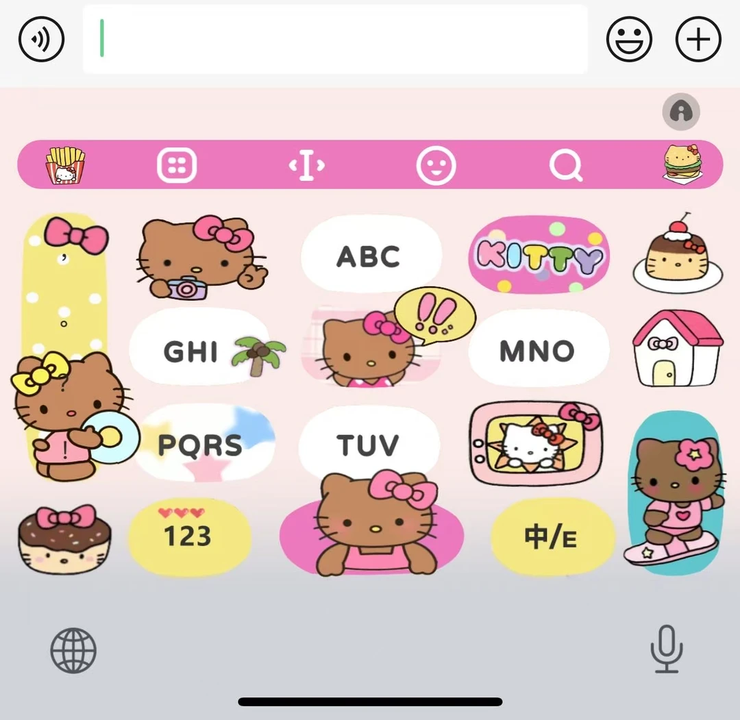 【黑皮kitty】ios苹果安卓百度输入法皮肤键盘美化白肚皮智能双色