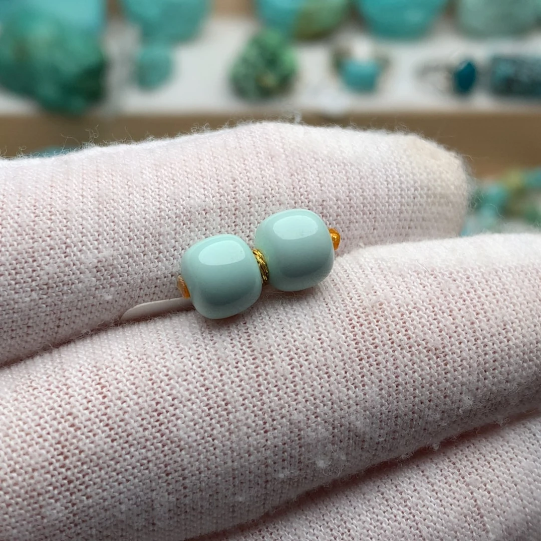 绿松石未镶嵌珠宝奇石7.3mm