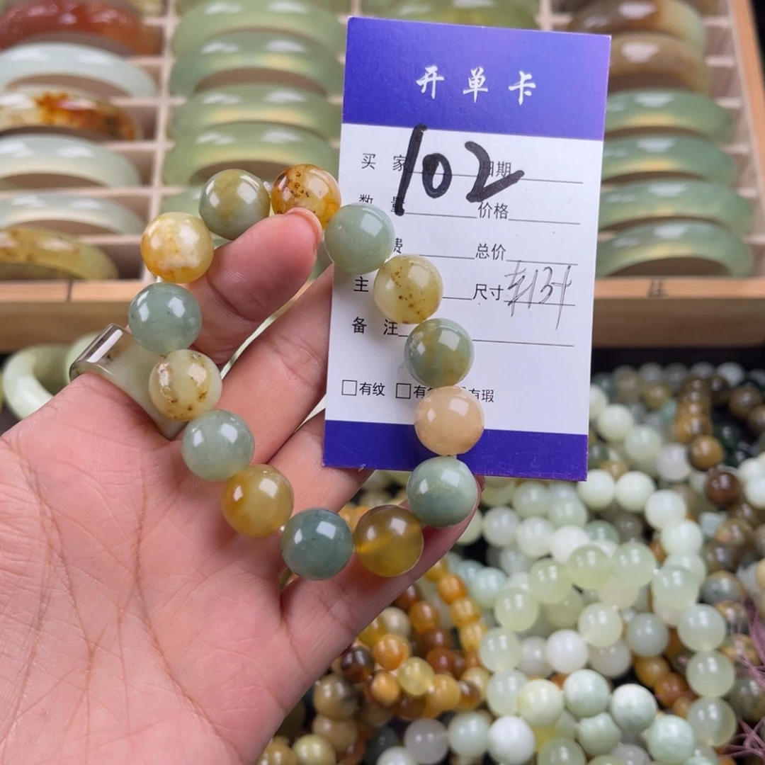 未镶嵌蛇纹石玉手串