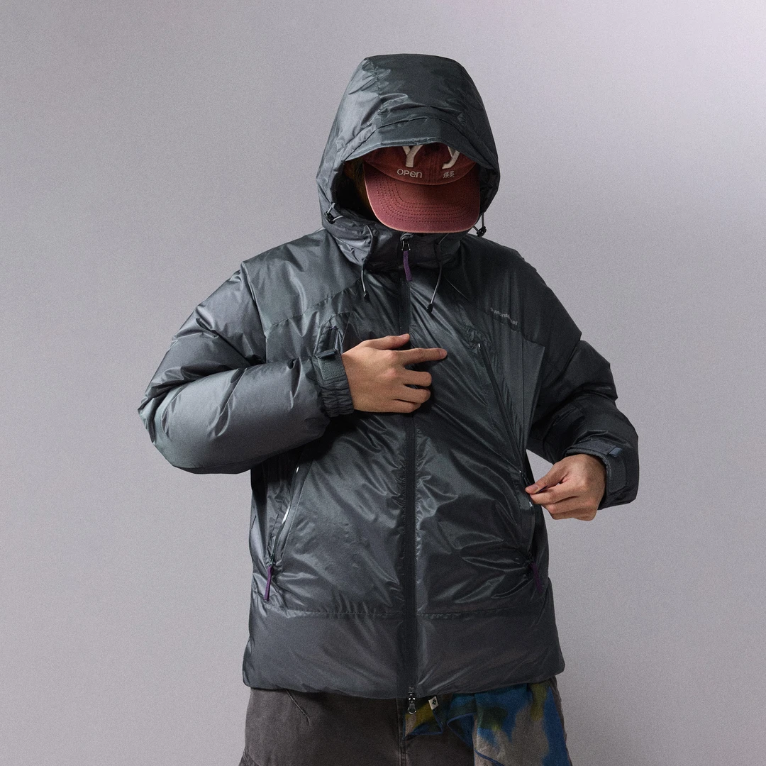 Monterest瞬时山野「双峰PRO」C6防泼水90白鹅绒加厚连帽冲锋羽绒服