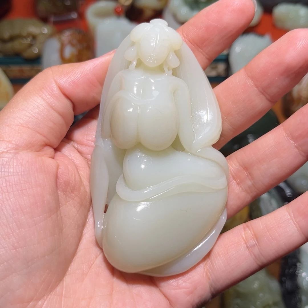 未镶嵌和田玉把件老*条