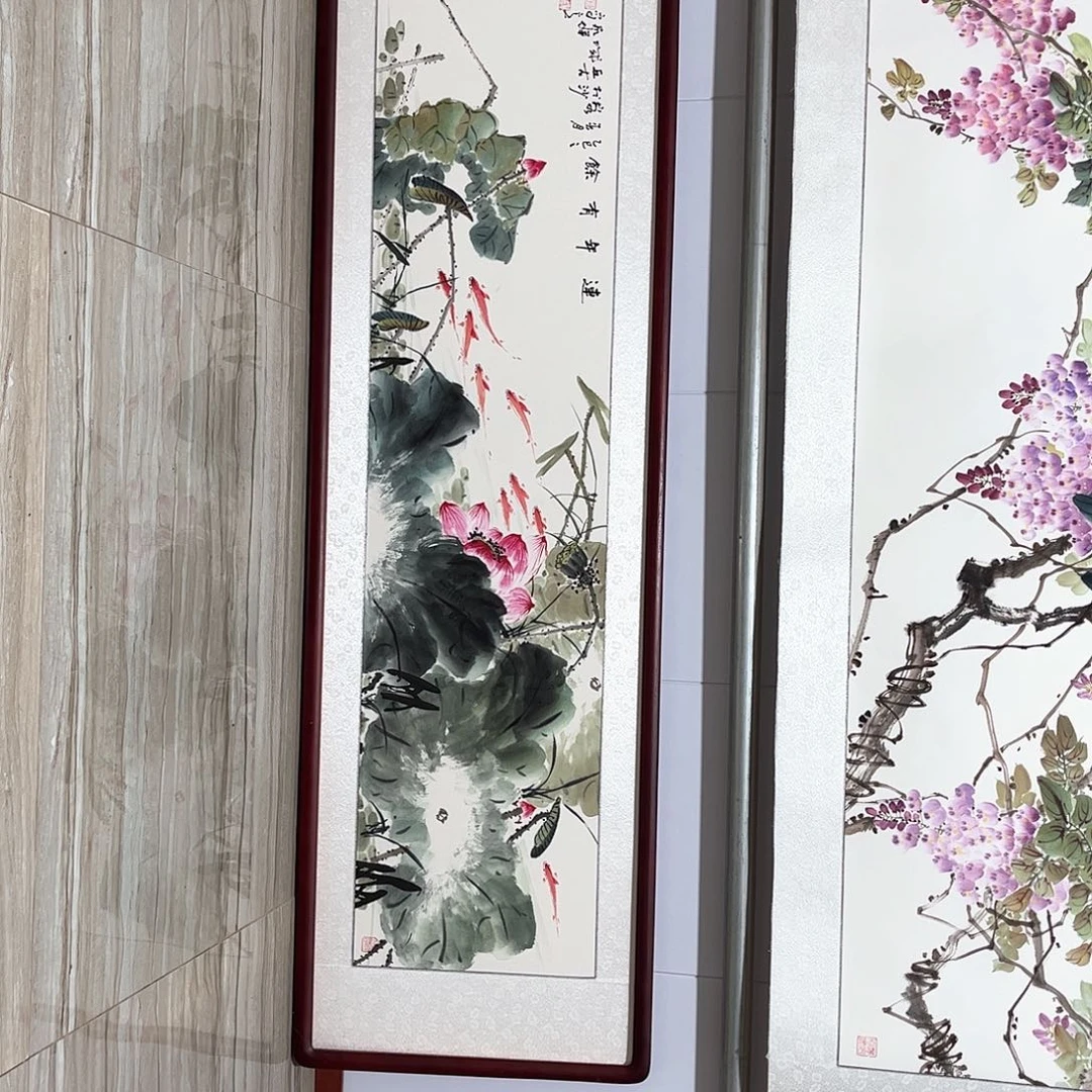 国画书画作品带框163×48