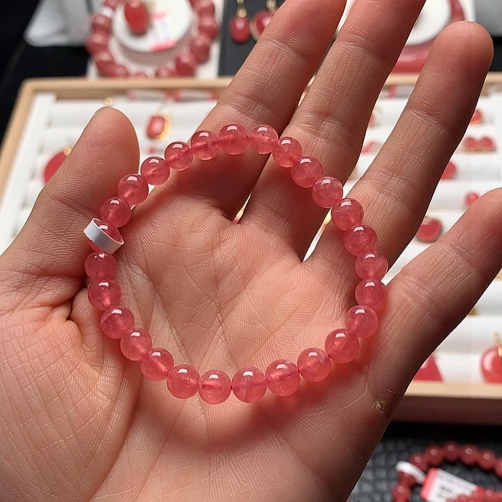 菱锰矿（红纹石）手绳未镶嵌
