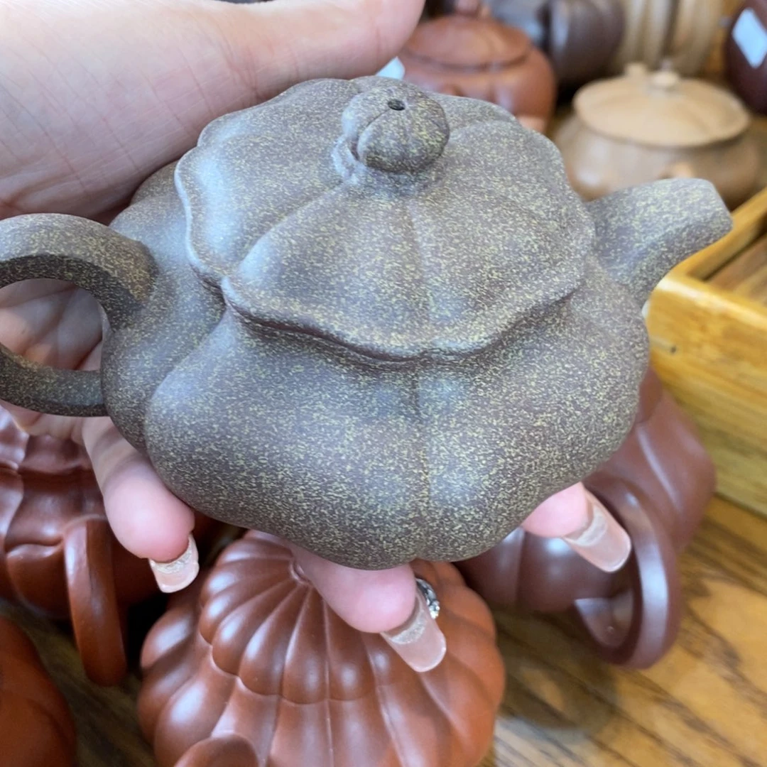 茶壶紫砂白****黑原矿泥料手工壶直播间
