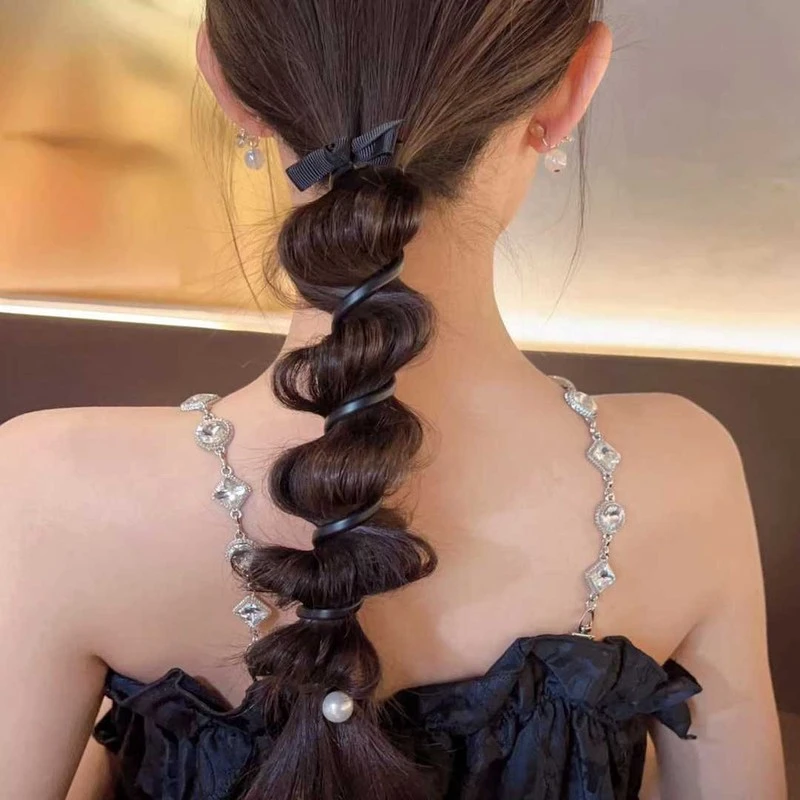 高弹力耐用！蝴蝶结电话线发圈！高端橡皮筋扎发新款发饰马尾头饰