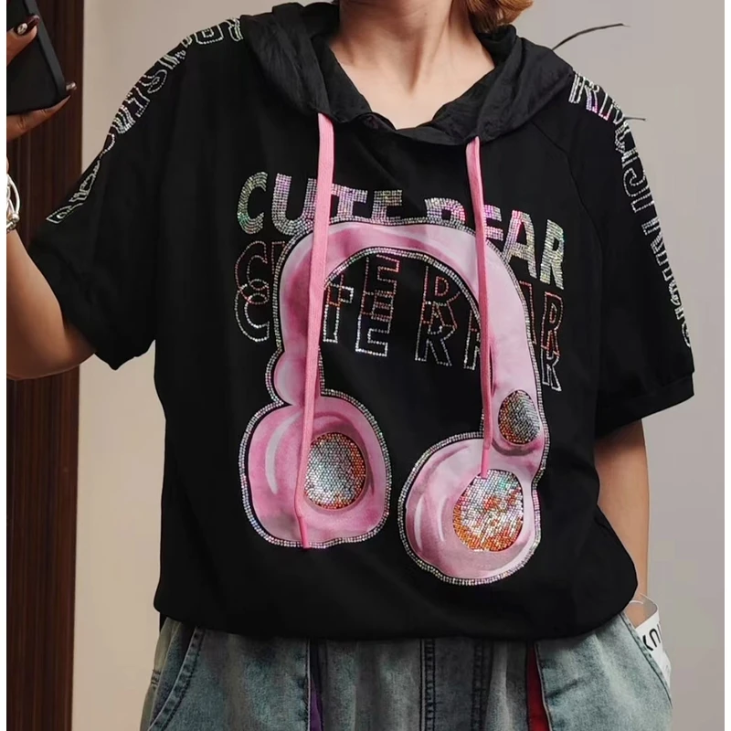 9070（飞儿同款）夏季薄款短袖t恤时尚休闲小众女装