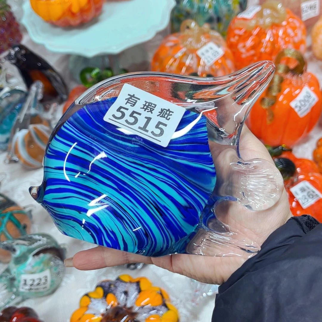 海洋鱼5515 家悦美居琉璃摆件瑕