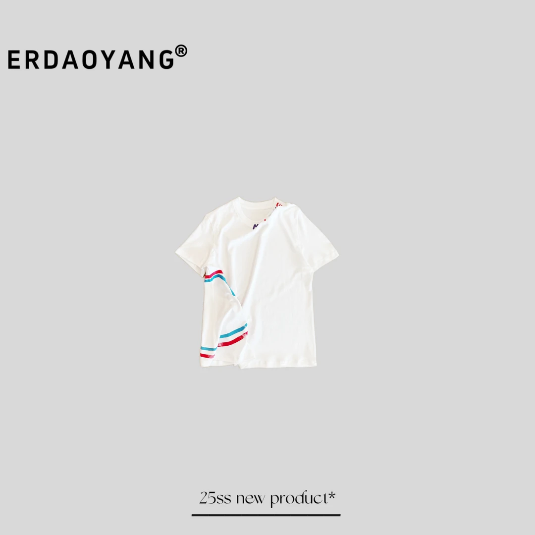 ERDAOYANG "西雅图" 夏季新款彩色字母图案短袖DXA187