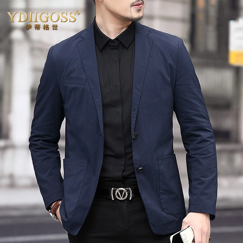 YDIIGOSS高端商务西服男2025春秋季修身中年单西上衣休闲西装外套