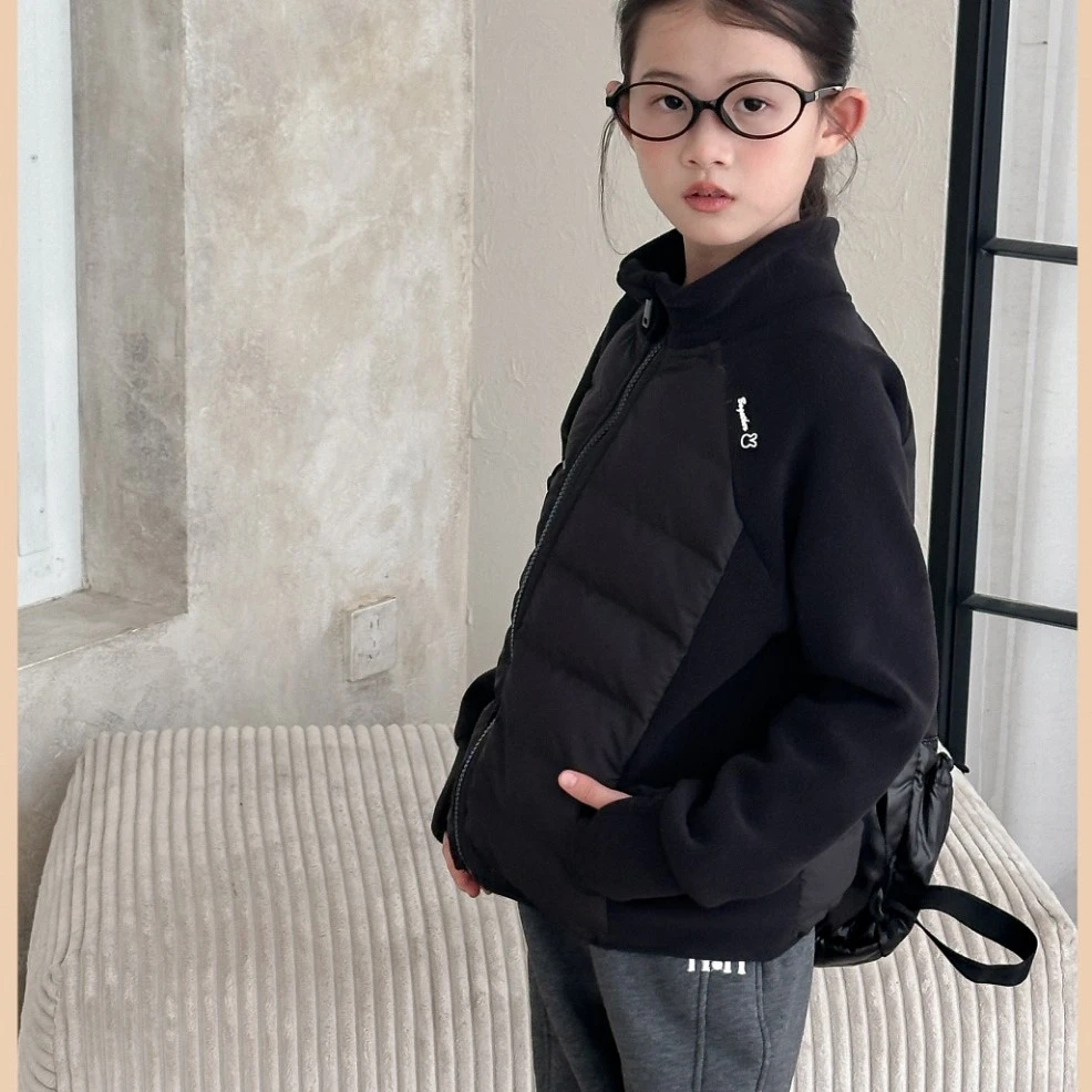 新国标男女同款白鸭绒儿童秋冬保暖羽绒服