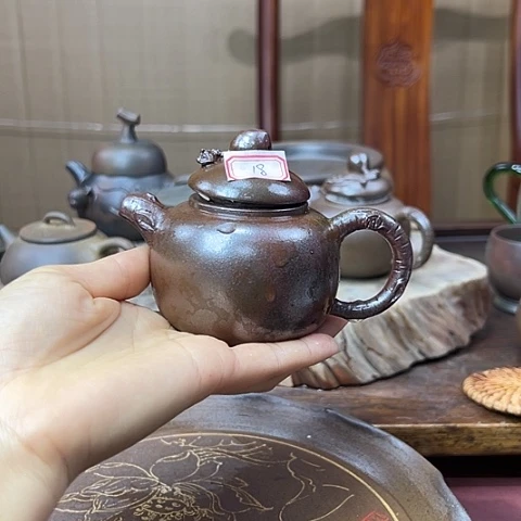 戬谷龙窑坭兴陶柴烧杯18