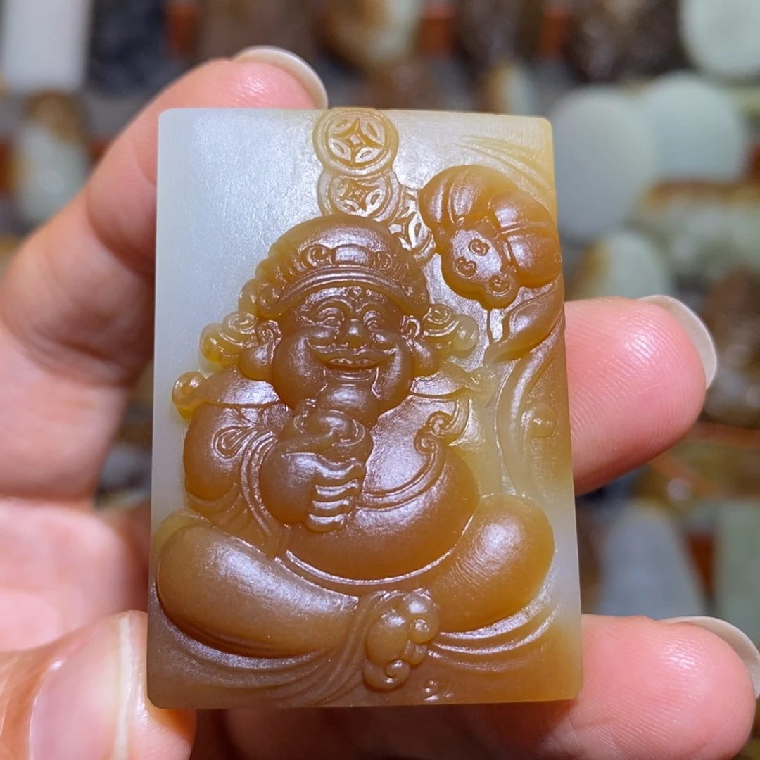 定制和田玉江*岁财神爷