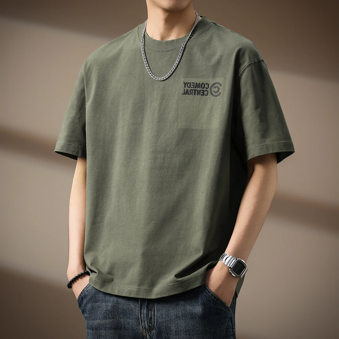 贵色280g重磅美式潮牌纯棉短袖T恤男2025夏季新款宽松半袖打底衫
