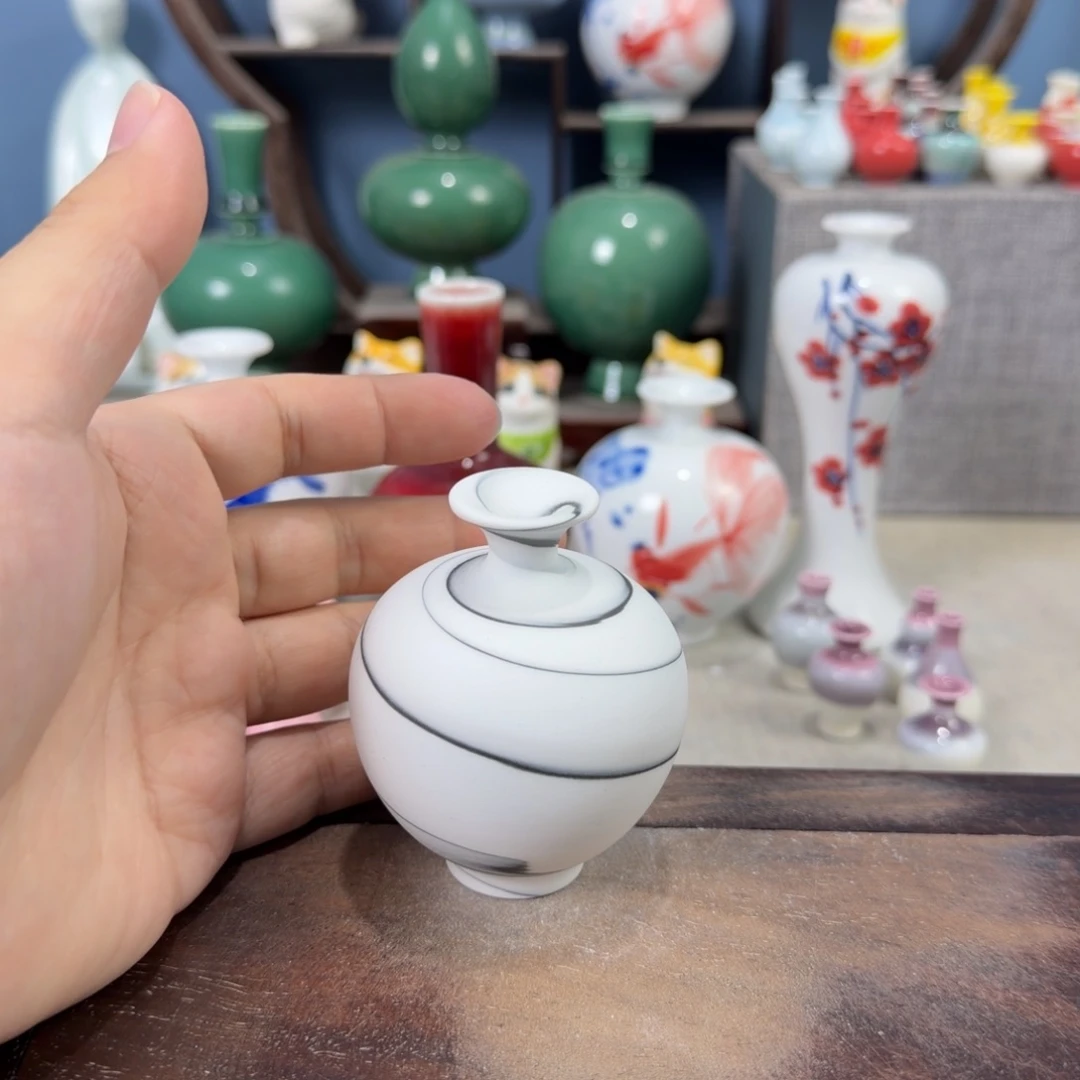 陶瓷手工小花器摆件