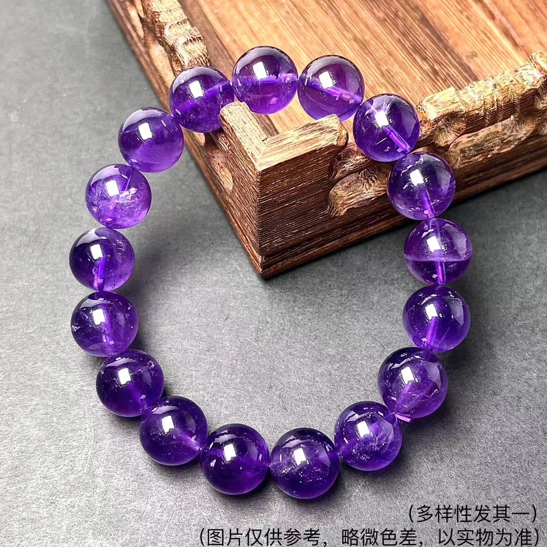S级赞比亚紫水晶手串8m+15mm 合集  FX-7455（多样性发其一）