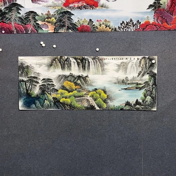 国画小六尺山水一副