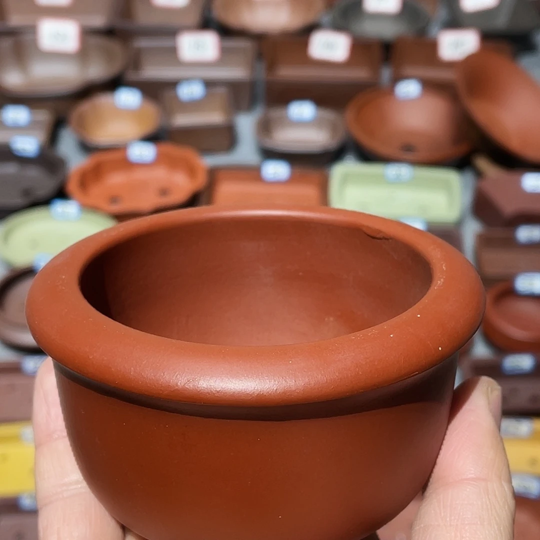 紫砂紫砂小盆7.5*5微瑕