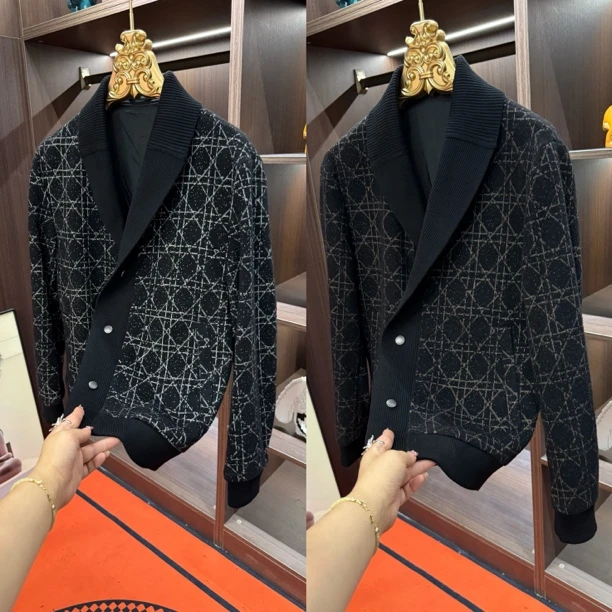 「星漓轻奢出品」9182/XINGLI/2025/高端欧货双翻领针织夹克