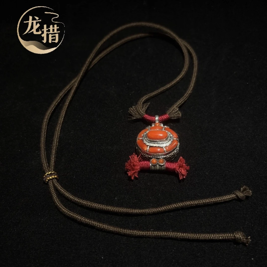 吊坠925银 【龙措设计】红色小嘎乌