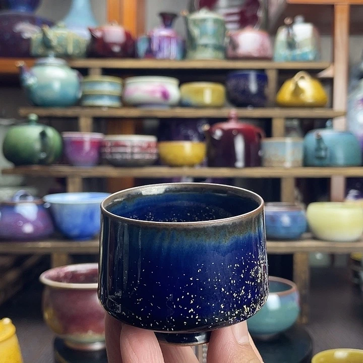 杯子瓷钧瓷釉变杯