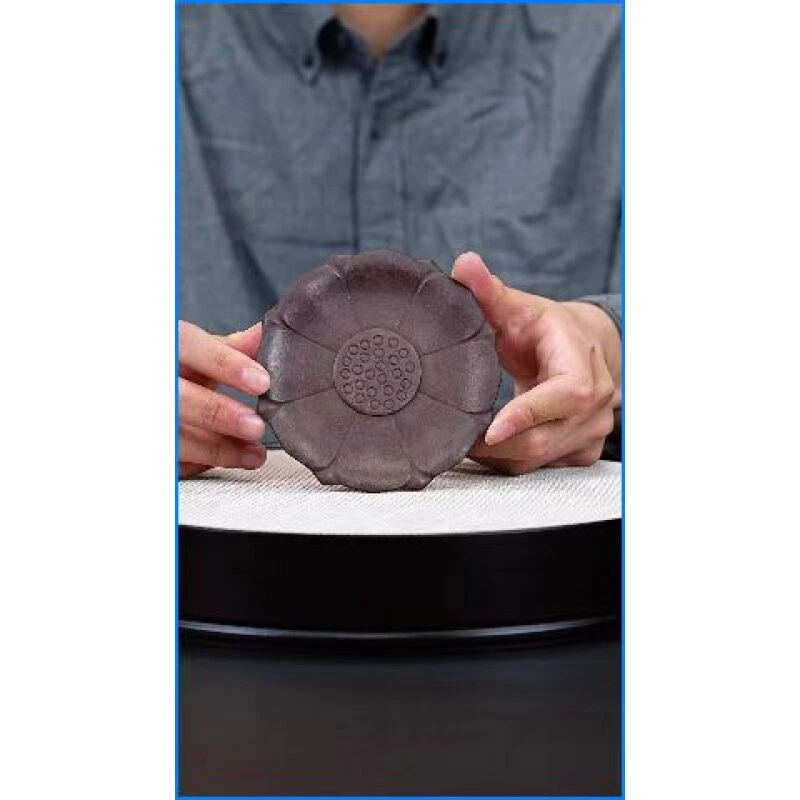 全手工铁血红砂莲花壶承