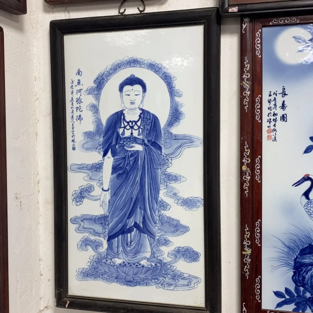 瓷片90*52*1景德镇瓷板画柴窑烧制