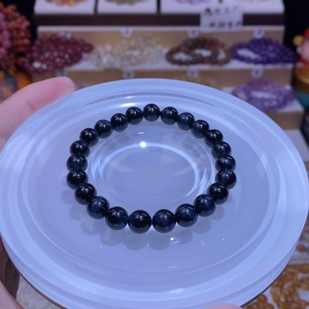 未镶嵌手链水晶蓝虎眼卡8手串