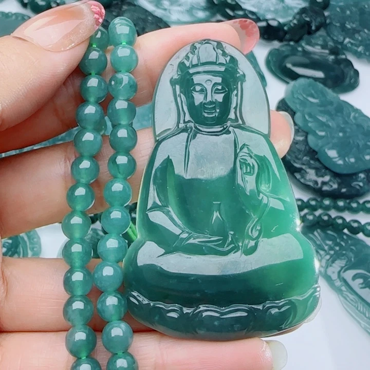 翡翠未镶嵌颈饰多样性发货天然A货翡翠