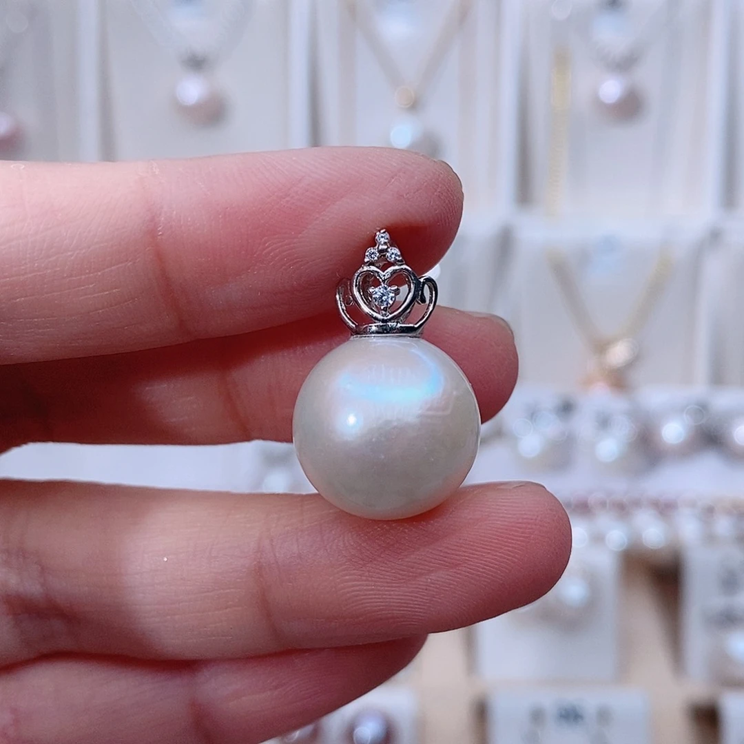 颈饰银S925镶嵌淡水珍珠