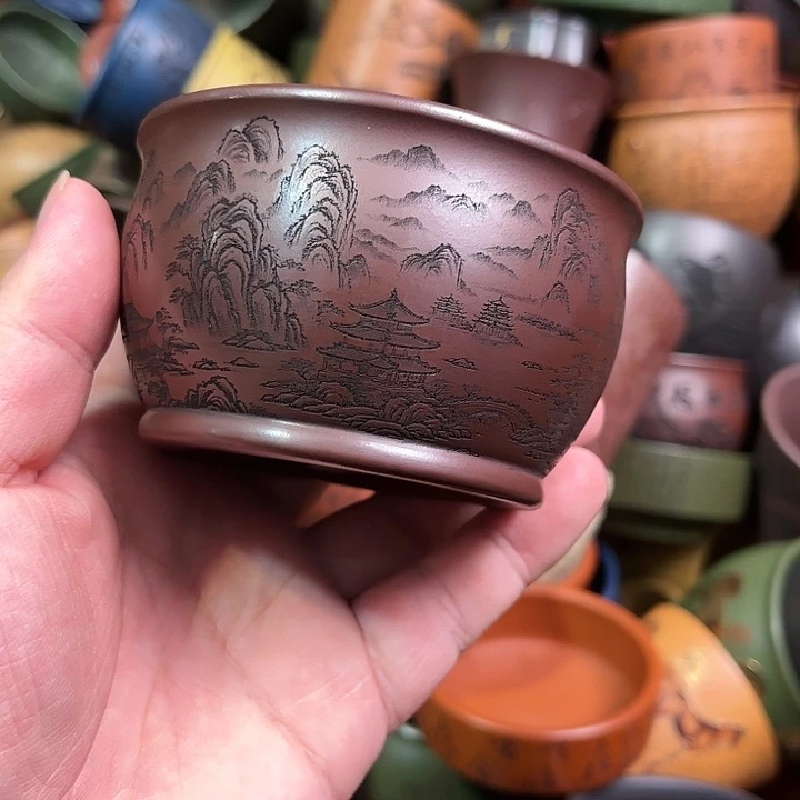 紫砂茶杯全手工紫砂主人杯