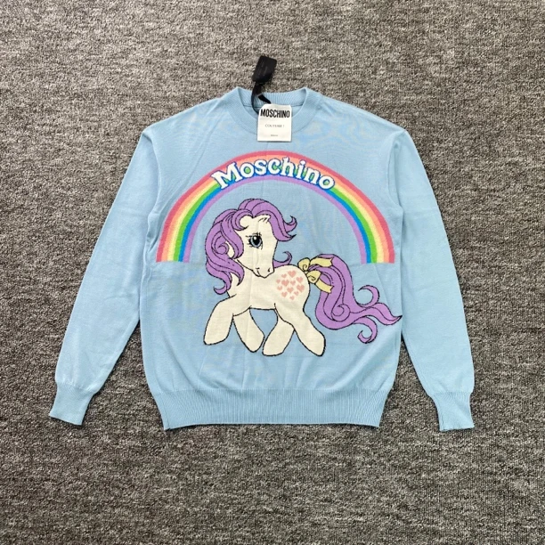 95新 COACH/蔻驰 4619/monchino 蓝色毛衣/XXS码/97新/轻微污渍