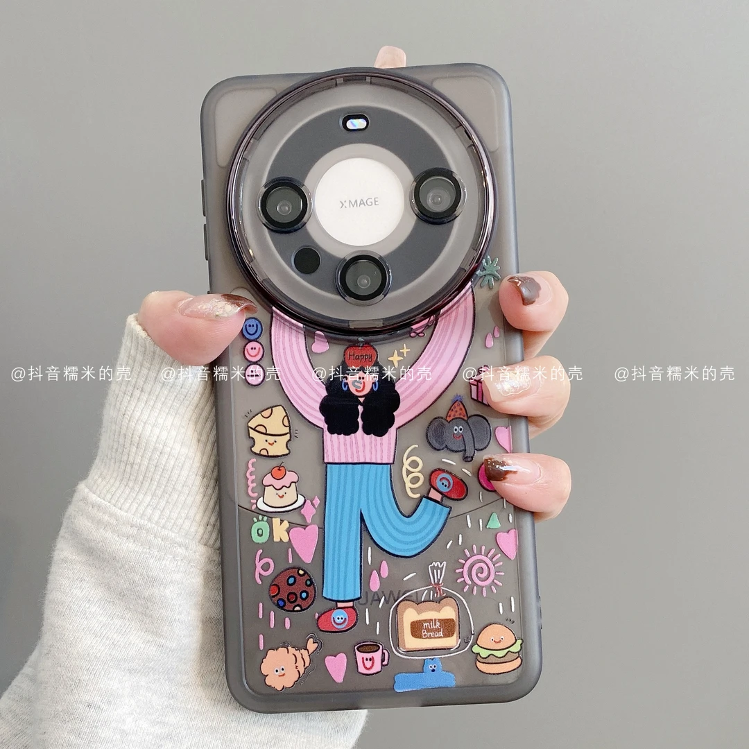 金属镜框适用华为mate70pro/60/50/40/30苹果17promax手机壳女孩