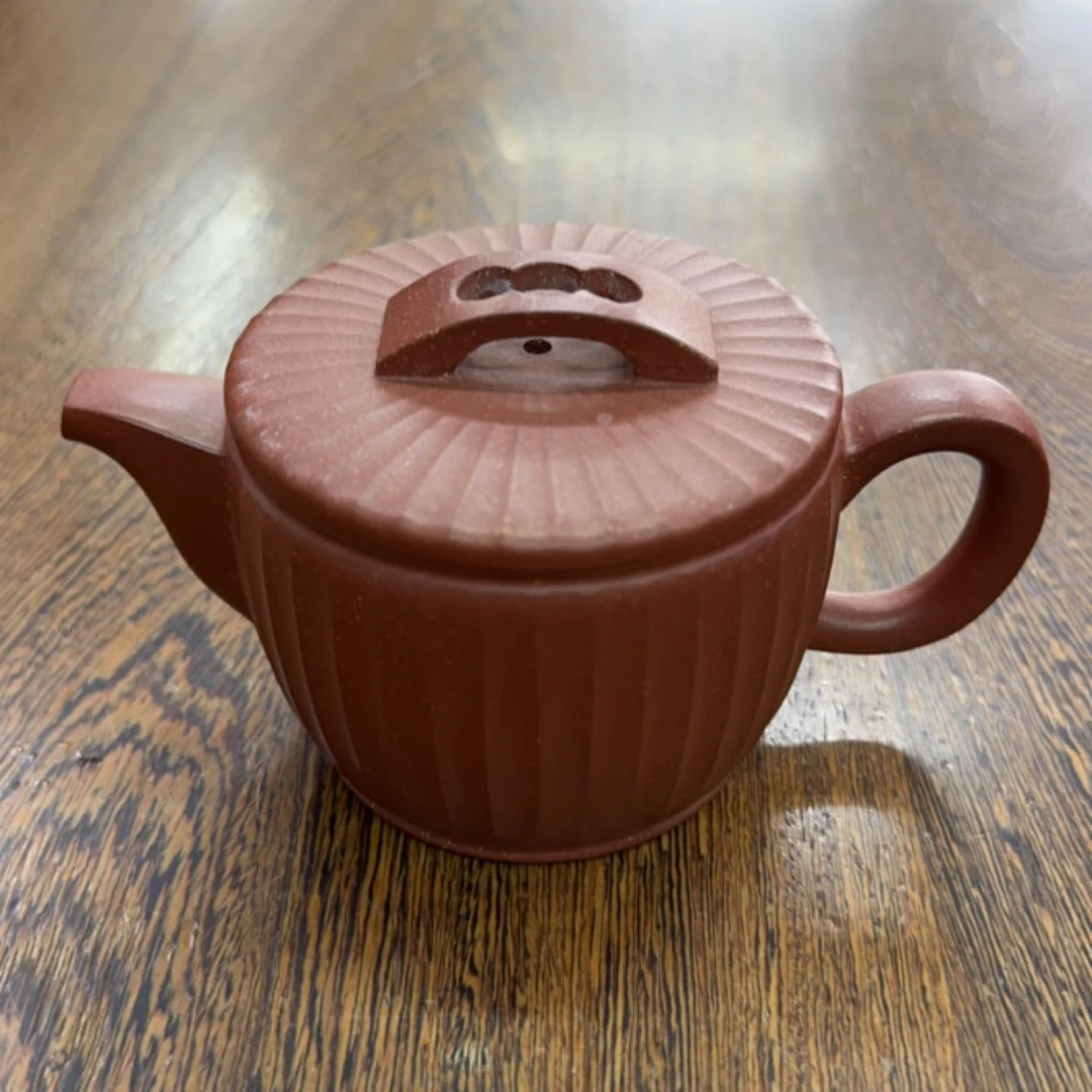 宜兴紫砂壶老壶180cc紫砂手工茶具泥壶茶壶全手工手制筋纹