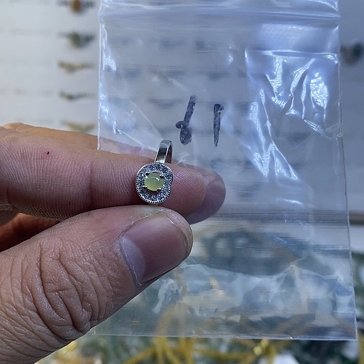 银S925镶嵌戒指翡翠戒指