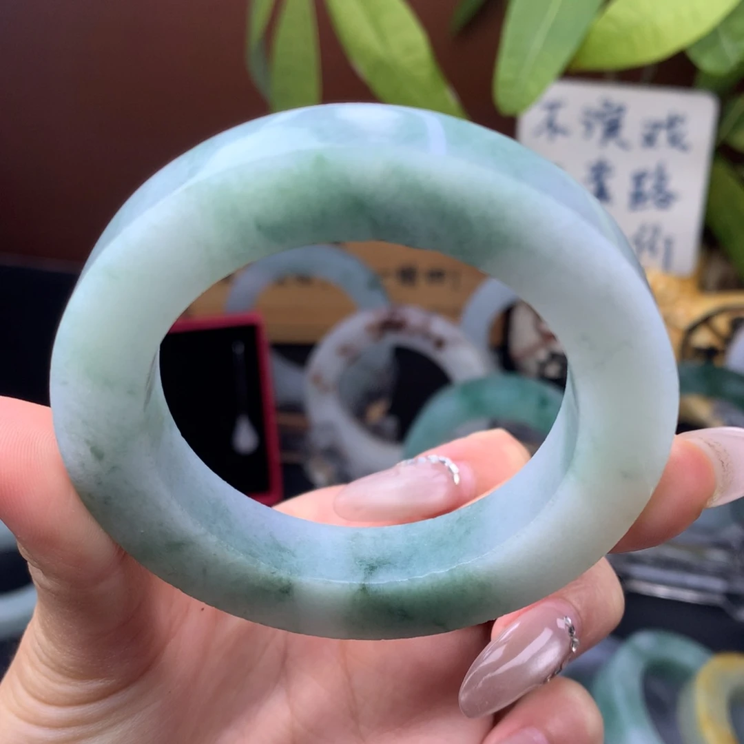 定制翡翠手镯未镶嵌定制不退不换49-54