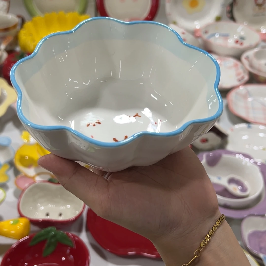 摆件高温陶瓷釉下彩正品云朵