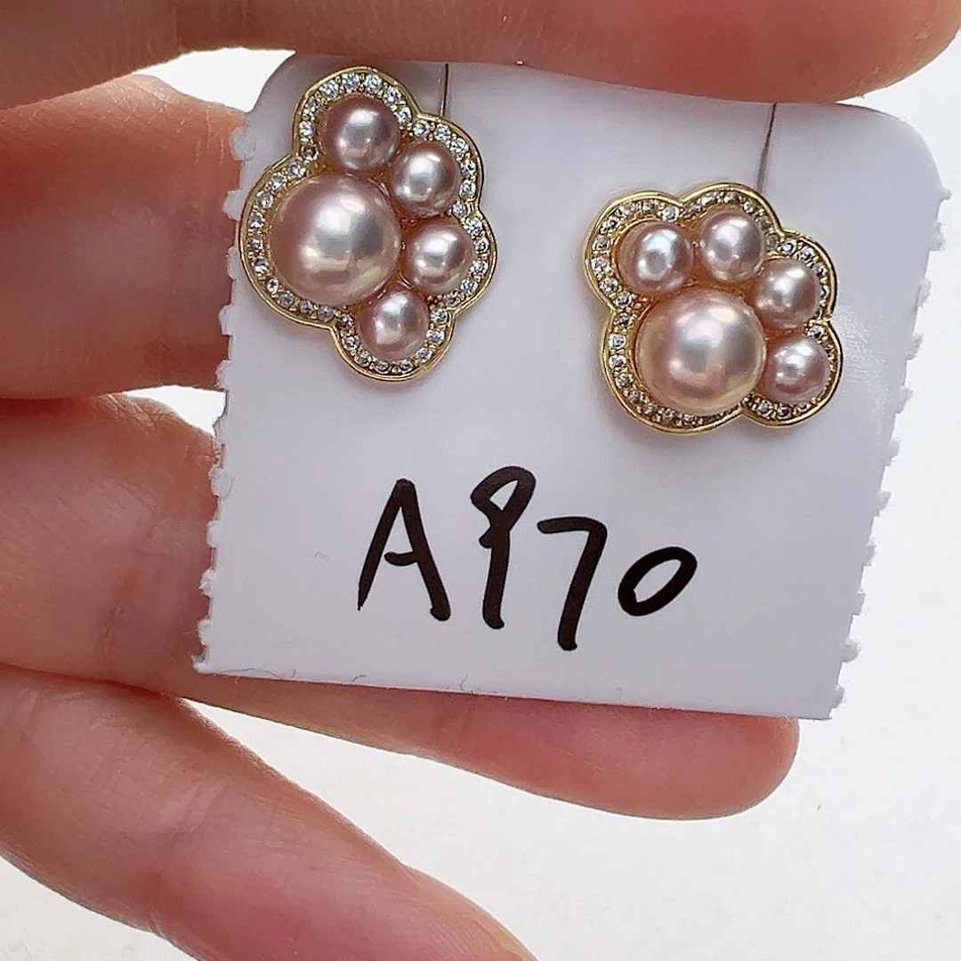 淡水珍珠耳饰未镶嵌a 970