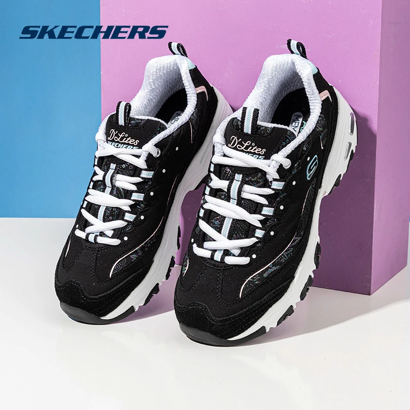 【提花】斯凯奇女鞋熊猫鞋厚底耐磨老爹鞋轻便透气运动鞋149060