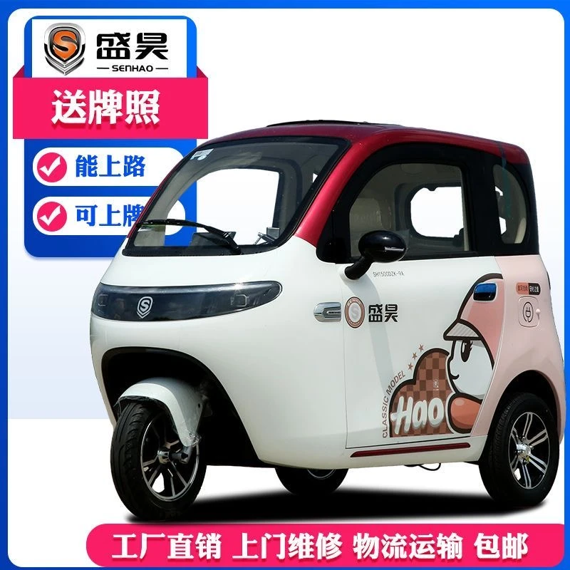 盛昊国标电动三轮车可挂牌合法上路适合接送孩子城区代步