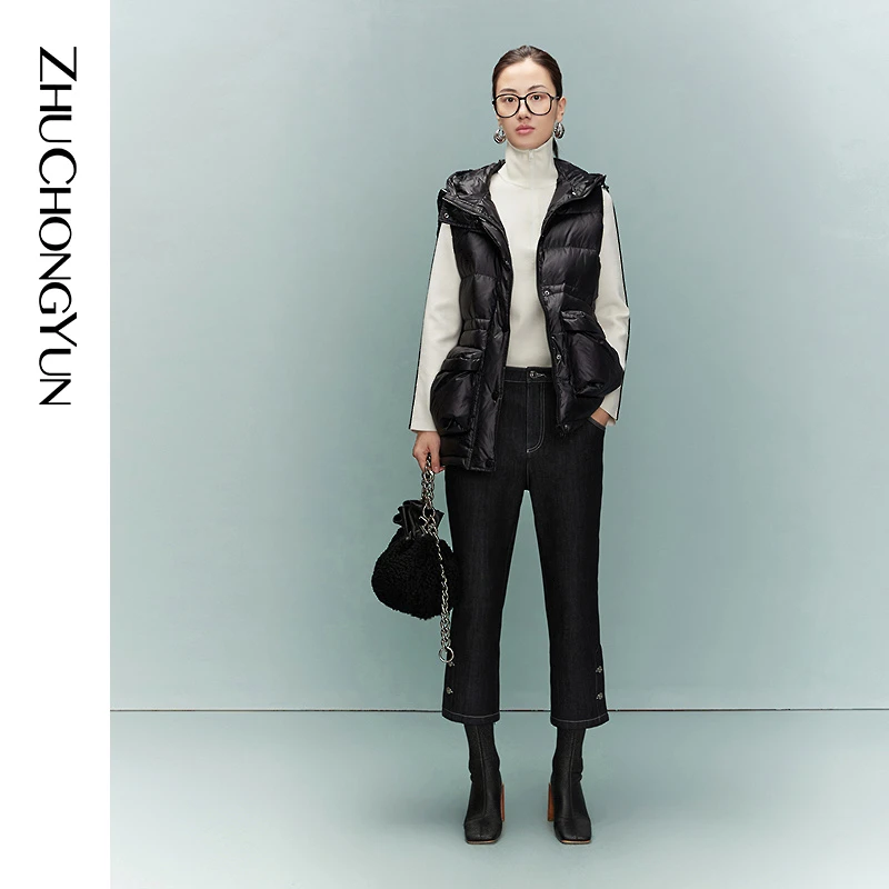 【防寒】ZHUCHONGYUN羽绒服常规户外百搭暖背单件优雅C1BW3516Y