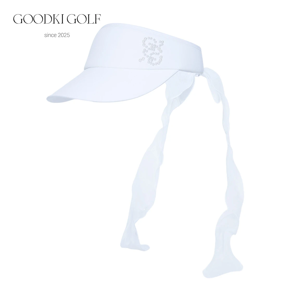 GOODKI 珍珠蝴蝶结丝带空顶帽
